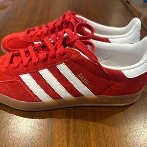 adidas Gazelle Red and White Sneakers